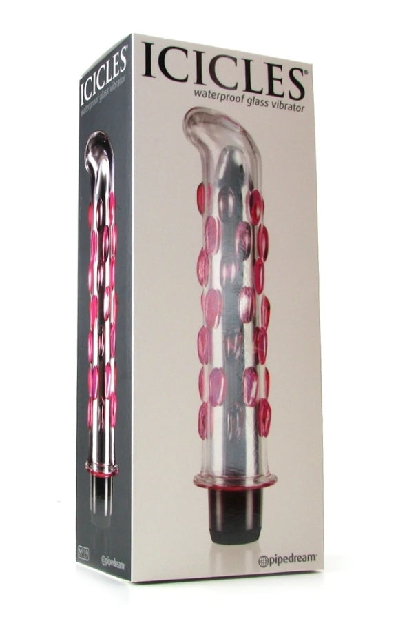 VIBRATING GLASS DILDO
