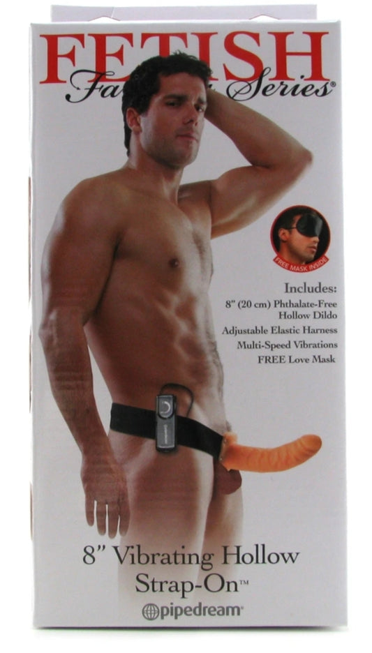 8" VIBRATING STRAP-ON